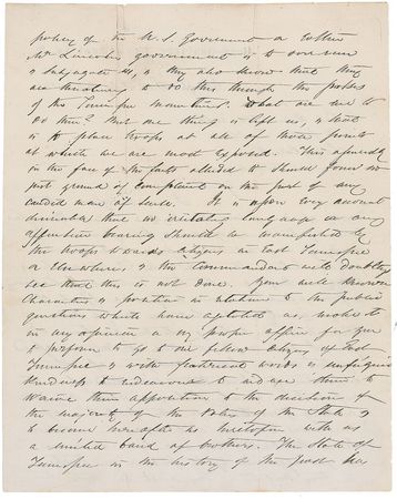 Lot #473 Leonidas Polk: The ?Fighting Bishop? rallies troops in recently seceded Tennessee: ?Mr. Lincoln's government is to overrun & subjugate us? - Image 2