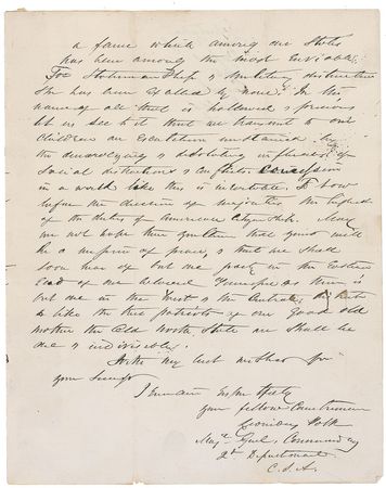 Lot #473 Leonidas Polk: The ?Fighting Bishop? rallies troops in recently seceded Tennessee: ?Mr. Lincoln's government is to overrun & subjugate us? - Image 3