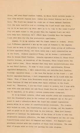 Lot #82 Harry S. Truman: ?I say the Court cannot be packed,? Truman proclaims as he reflects on appointments-gone-wrong by Jefferson, Lincoln, Coolidge, and Wilson - Image 5
