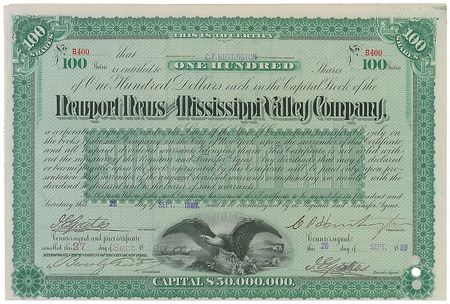 Lot #383 Collis P. Huntington Signed Document - Image 1