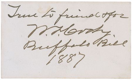 Lot #207 William F. ?Buffalo Bill? Cody Calling Card - Image 1