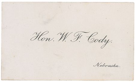 Lot #207 William F. ?Buffalo Bill? Cody Calling Card - Image 2
