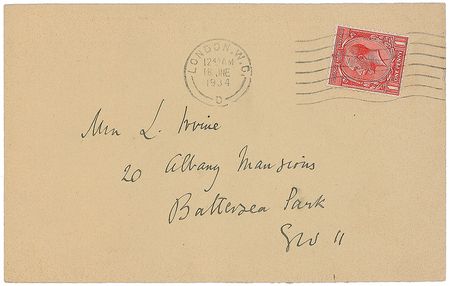 Lot #709 Virginia Woolf: Choice note to The Monologue?s editor - Image 2