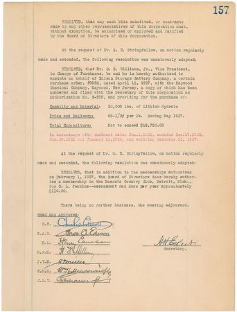 Lot #278 Thomas Edison: Authorizing “a membership in the Masonic Country Club, Detroit, Mich.” - Image 1