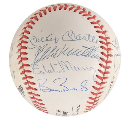 Lot #961 Baseball: 500 Home Run Club Baseball - Image 1