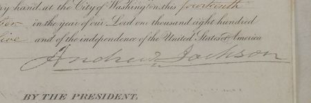 Lot #14 Andrew Jackson: An invention for making “Rake stales, Hoe, Broom, and other Handles” - Image 3