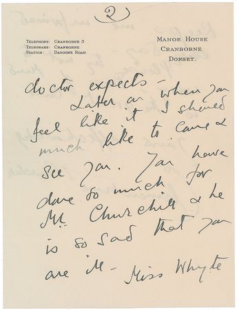 Lot #366 Clementine Churchill Handwritten Letter Signed - Image 4