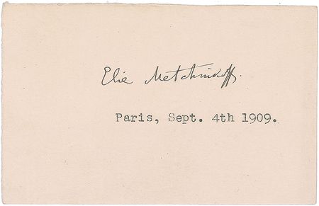 Lot #288 Elie Metchnikoff Signature - Image 1