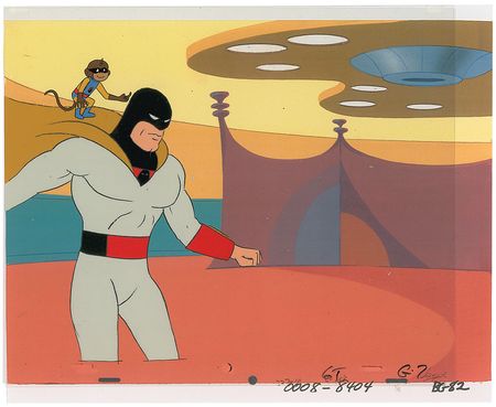 Lot #1171 Space Ghost production drawing and production cel - Image 1