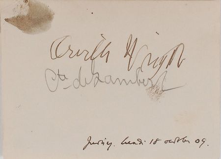 Lot #540 Orville Wright and Charles de Lambert Signatures - Image 1