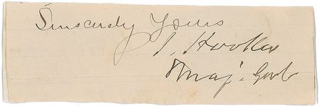 Lot #505 Joseph Hooker Signature - Image 1