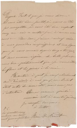 Lot #756 Maria Malibran Handwritten Letter Signed - Image 1