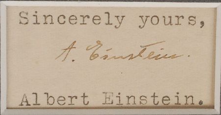 Lot #282 Albert Einstein Signature - Image 2