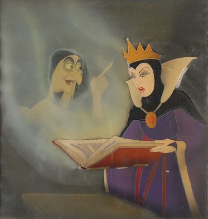 Lot #1024 Evil Queen production cels from Snow White and the Seven Dwarfs: Dramatic Courvoisier of the Evil Queen and Wicked Witch - Image 2