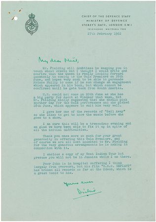 Lot #467 Mountbatten of Burma Typed Letters Signed - Image 2