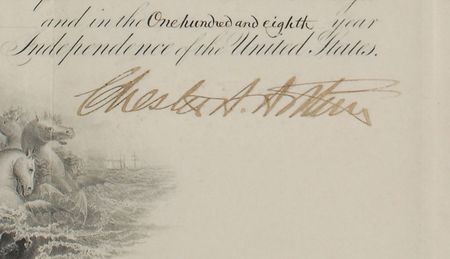 Lot #47 Chester A. Arthur Signed Document - Image 2
