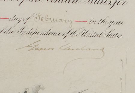 Lot #49 Grover Cleveland Signed Document - Image 2