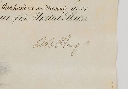 Lot #40 Rutherford B. Hayes Signed Document - Image 2
