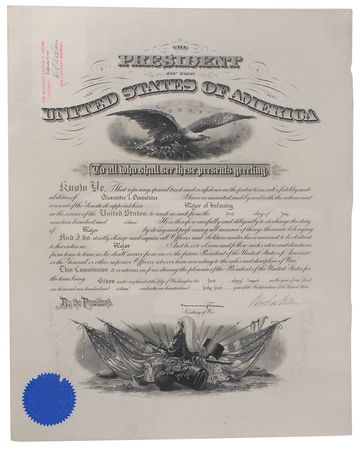 Lot #67 Woodrow Wilson Signed Document - Image 1
