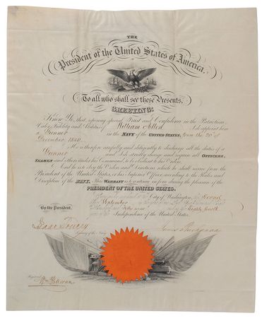 Lot #26 James Buchanan Signed Document
