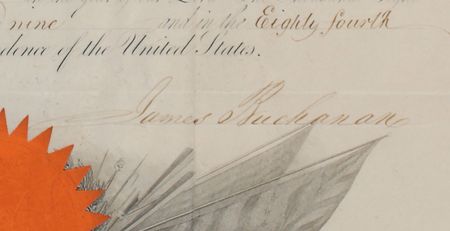Lot #26 James Buchanan Signed Document - Image 2