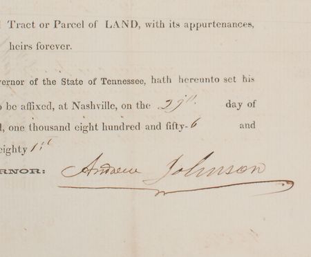 Lot #32 Andrew Johnson Signed Document - Image 2