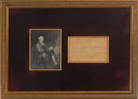 Lot #183 John Hancock Partial Signed Document - Image 1