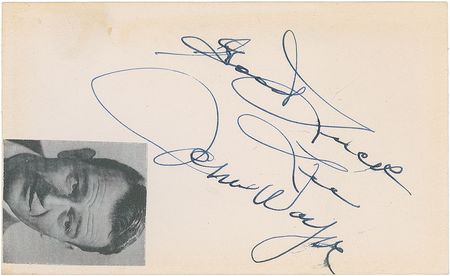 Lot #887 John Wayne Signature - Image 1