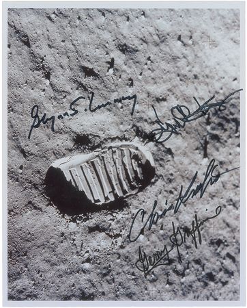 Lot #587 Apollo 13 Mission Control Signed Photograph - Image 1
