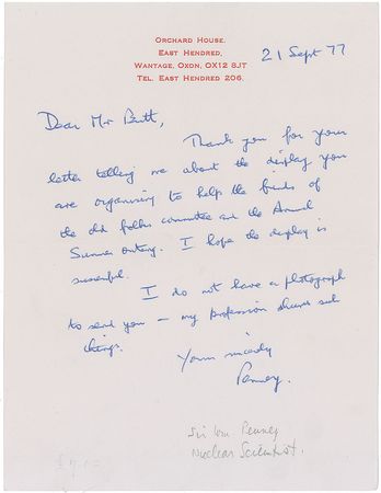 Lot #414 William Penney: The physicist whose advice escalated the end of WWII - Image 1