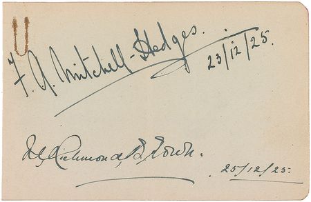 Lot #403 F. A. Mitchell-Hedges Signature - Image 1