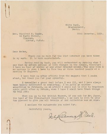 Lot #403 F. A. Mitchell-Hedges Signature - Image 2