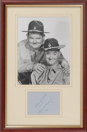 Lot #934 Laurel and Hardy Signature - Image 1