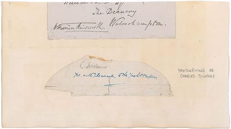 Lot #673. Charles Dickens and Wilkie Collins Album Page