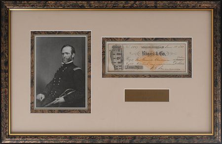 Lot #477 William T. Sherman Check - Image 1