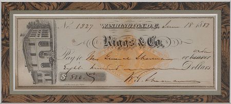 Lot #477 William T. Sherman Check - Image 2