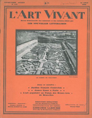Lot #618 James Ensor Magazine - Image 1