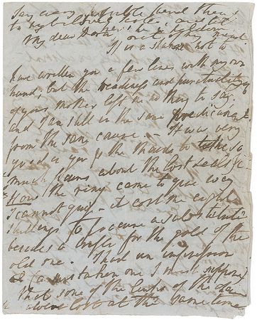 Lot #710 William Wordsworth: A letter to his daughter, reflecting on an 1838 trip up the northeast coastline - Image 1