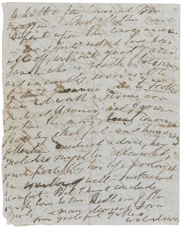 Lot #710 William Wordsworth: A letter to his daughter, reflecting on an 1838 trip up the northeast coastline - Image 3