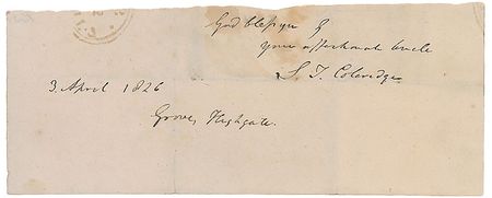 Lot #669 Samuel Taylor Coleridge Signature - Image 1