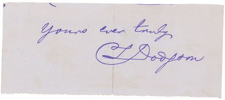 Lot #674 Charles L. Dodgson Signature - Image 1