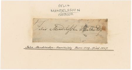 Lot #757 Felix Mendelssohn-Bartholdy Signature - Image 1