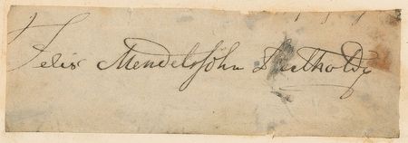 Lot #757 Felix Mendelssohn-Bartholdy Signature - Image 2