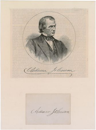 Lot #33 Andrew Johnson Signature
