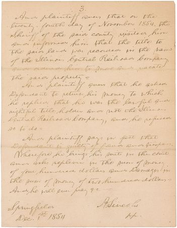 Lot #258 Joseph Cosey: Abraham Lincoln Cosey Forgery - Image 2