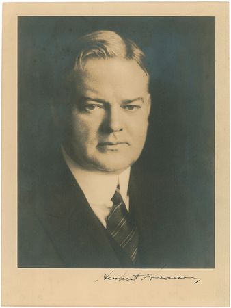 Lot #133 Herbert Hoover Signed Photograph - Image 1
