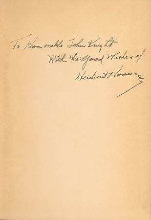 Lot #134 Herbert Hoover Book - Image 1