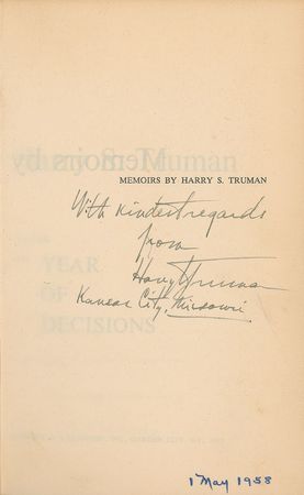 Lot #145 Harry S. Truman Book - Image 1
