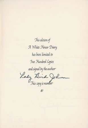 Lot #105 Lyndon and Lady Bird Johnson Book - Image 2