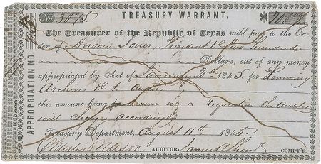 Lot #235 Anson Jones Signed Document - Image 2